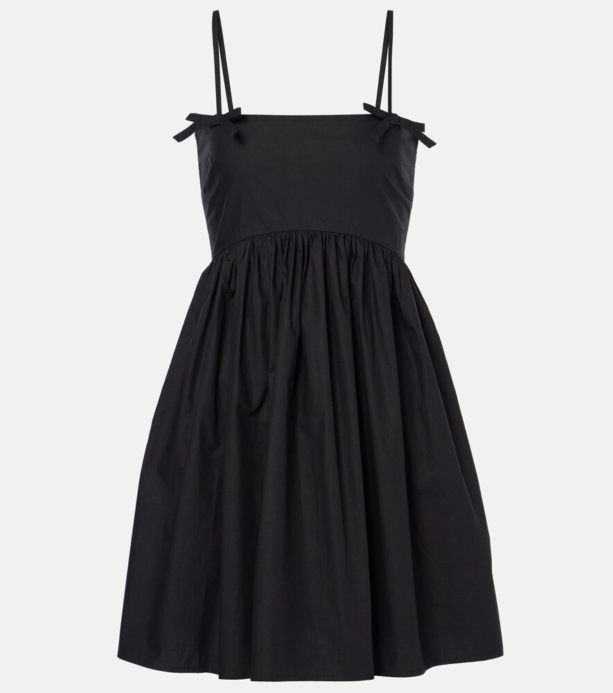 Shirred Cotton Minidress