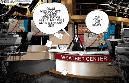 Editorial cartoon U.S. blizzard weather