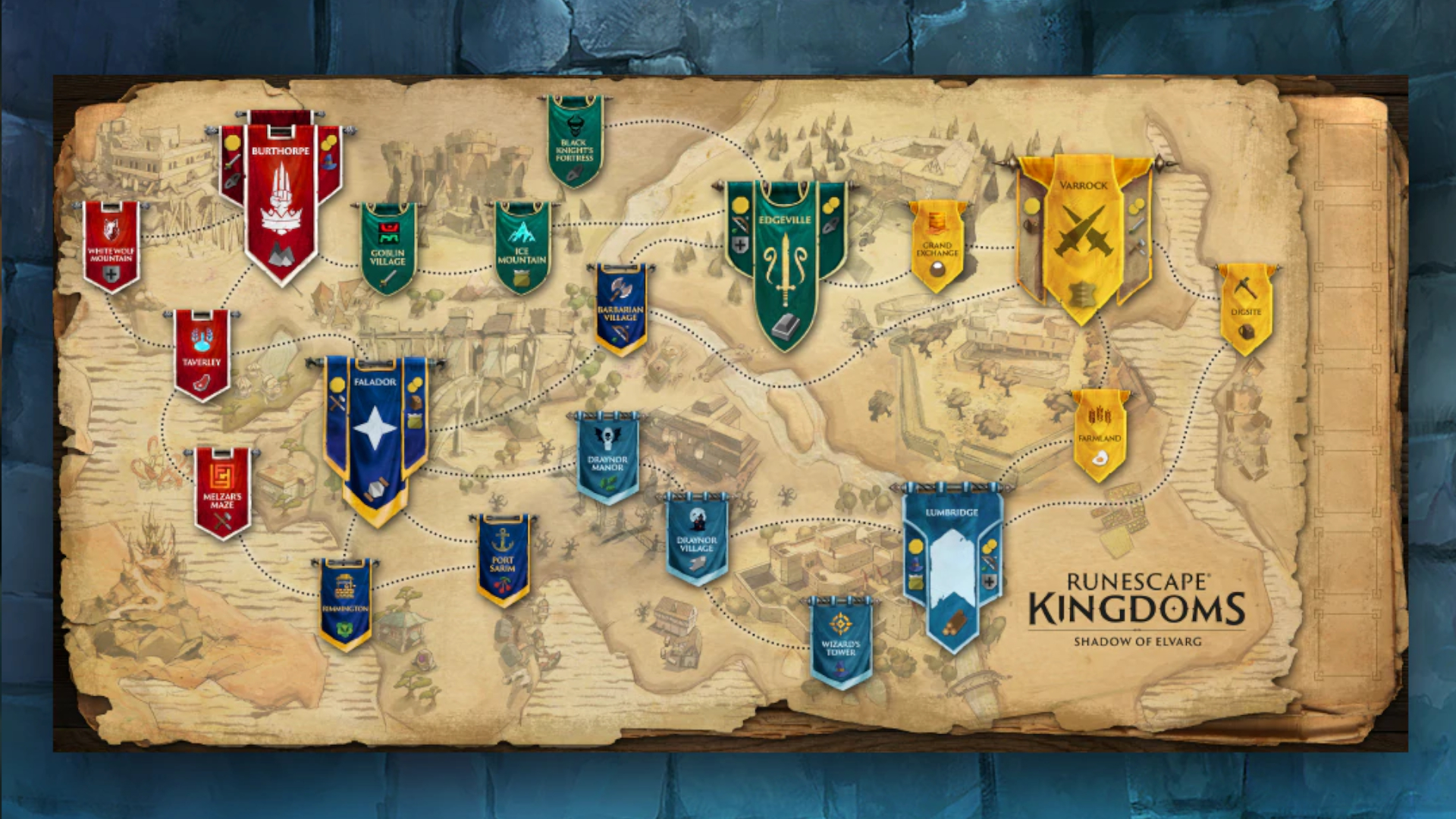 RuneScape Kingdoms: Shadow of Elvarg board