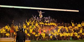 Halftime show at the first NFL game live on YouTube