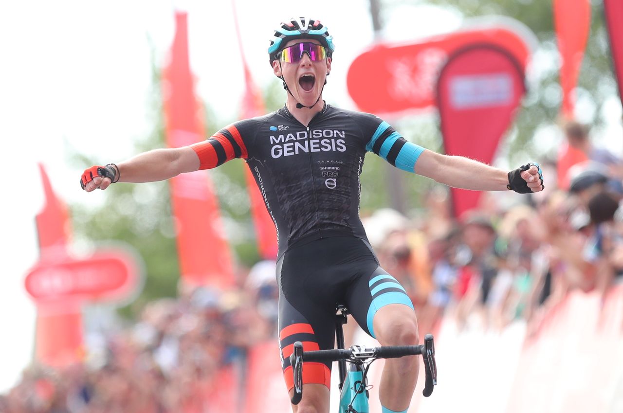 Connor Swift (Madison Genesis) wins the British road race title