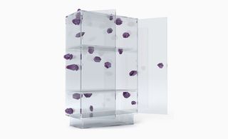 'Cabinet in glass with amethyst'