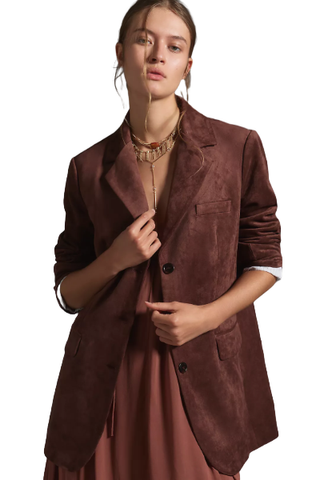 DOLAN Faux-Suede Boyfriend Blazer