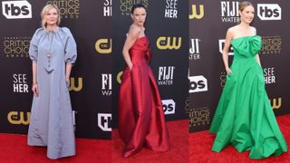 Kirsten Dunst, Juliette Lewis, Caitlin Thompson wearing gowns with pockets on the red carpet
