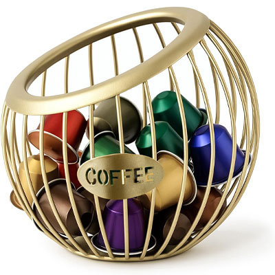 brass coffee pod basket