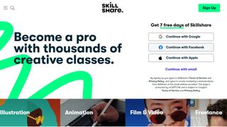 Website screenshot for SkillShare (Dec 2024)