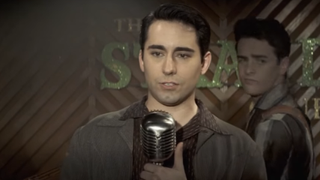 John Lloyd Young as Frankie in the film adaptation of Jersey Boys.