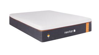 Nectar mattress sales, deals and discount codes: Image shows the Nectar Premier Copper Mattress with white brand logo on the bottom