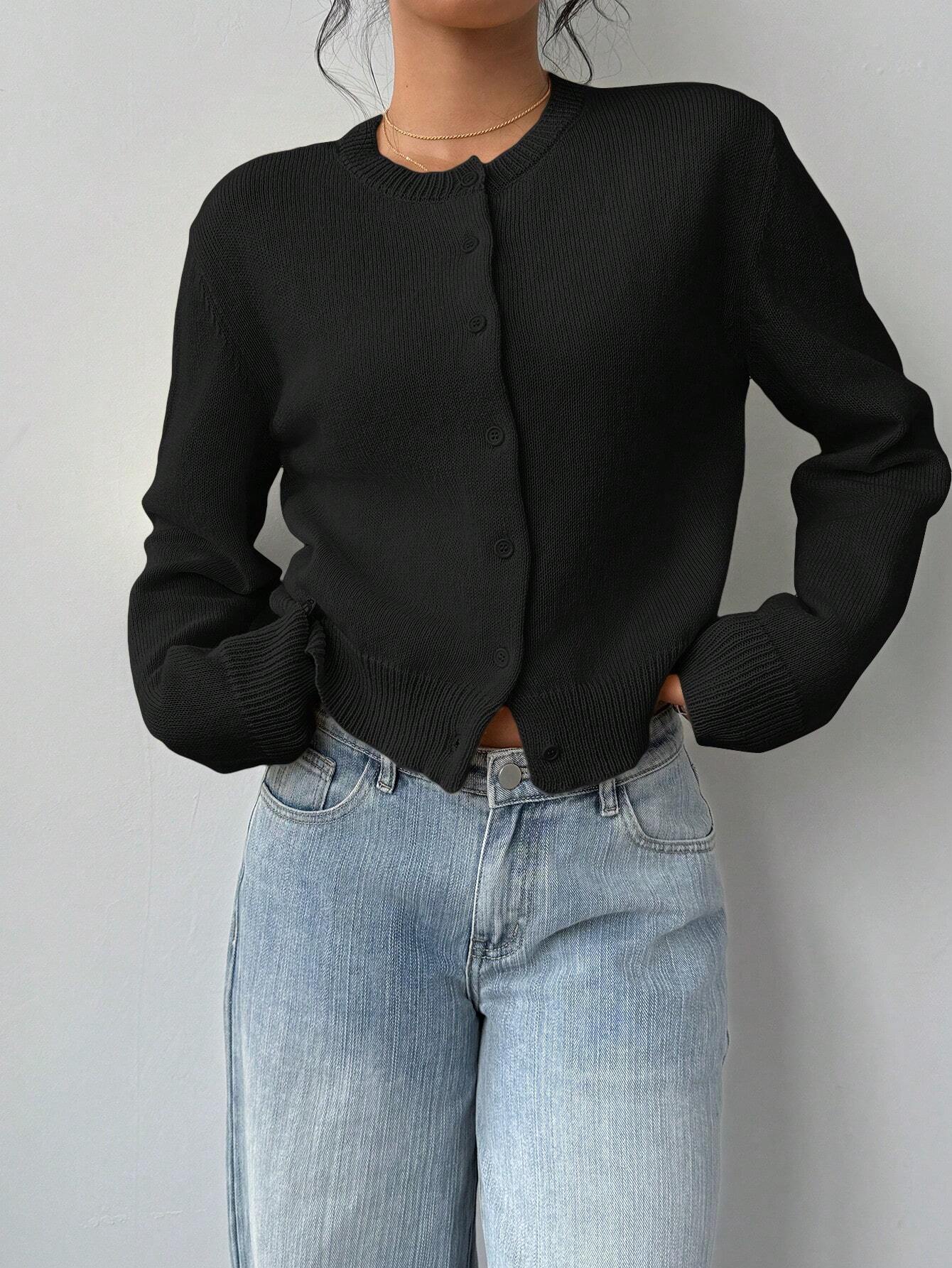 black cardigan