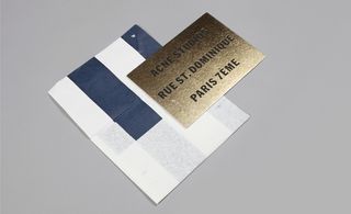 A gold embossed card