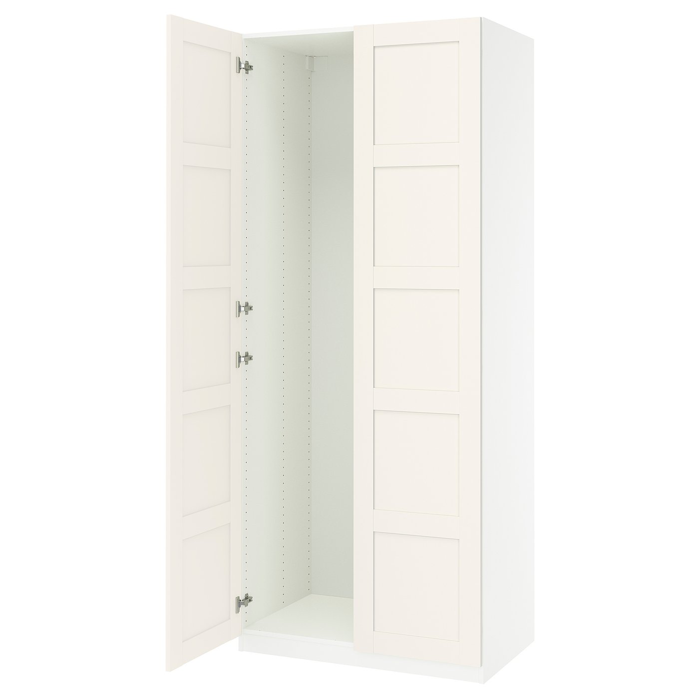 Pax / Bergsbo Wardrobe Combination - White/white 39 3/8x23 5/8x93 1/8 "