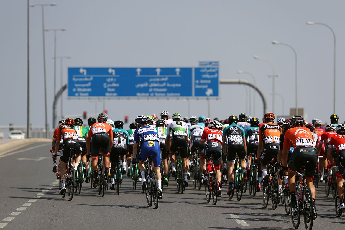 The Tour of Oman peloton.