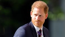 Prince Harry, Duke of Sussex (wearing a Household Division regimental tie) attends The Invictus Games Foundation 10th Anniversary Service at St Paul's Cathedral on May 8, 2024