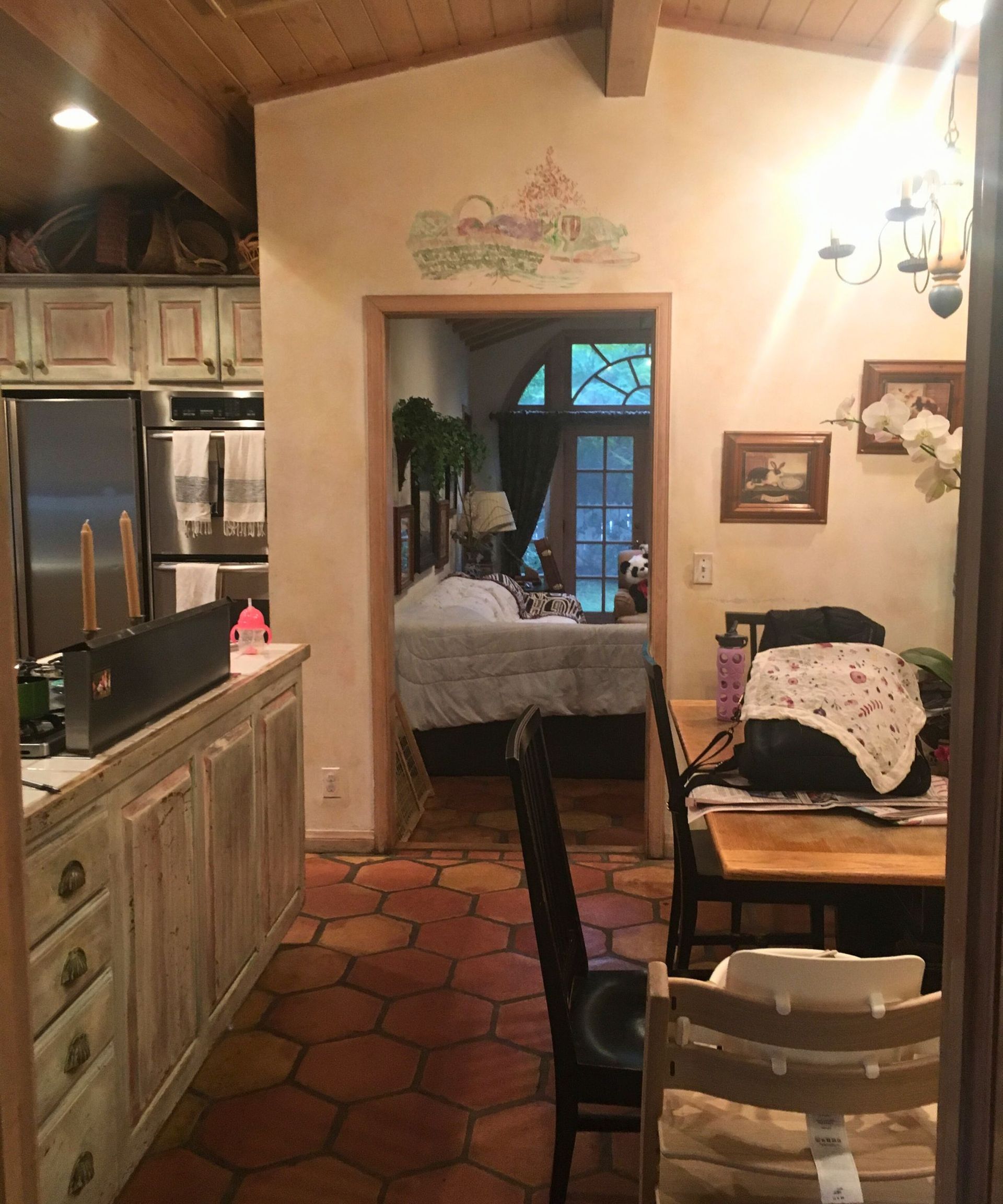 before image of dark kitchen