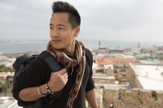 Albert Lin on a rooftop in Acre, Israel