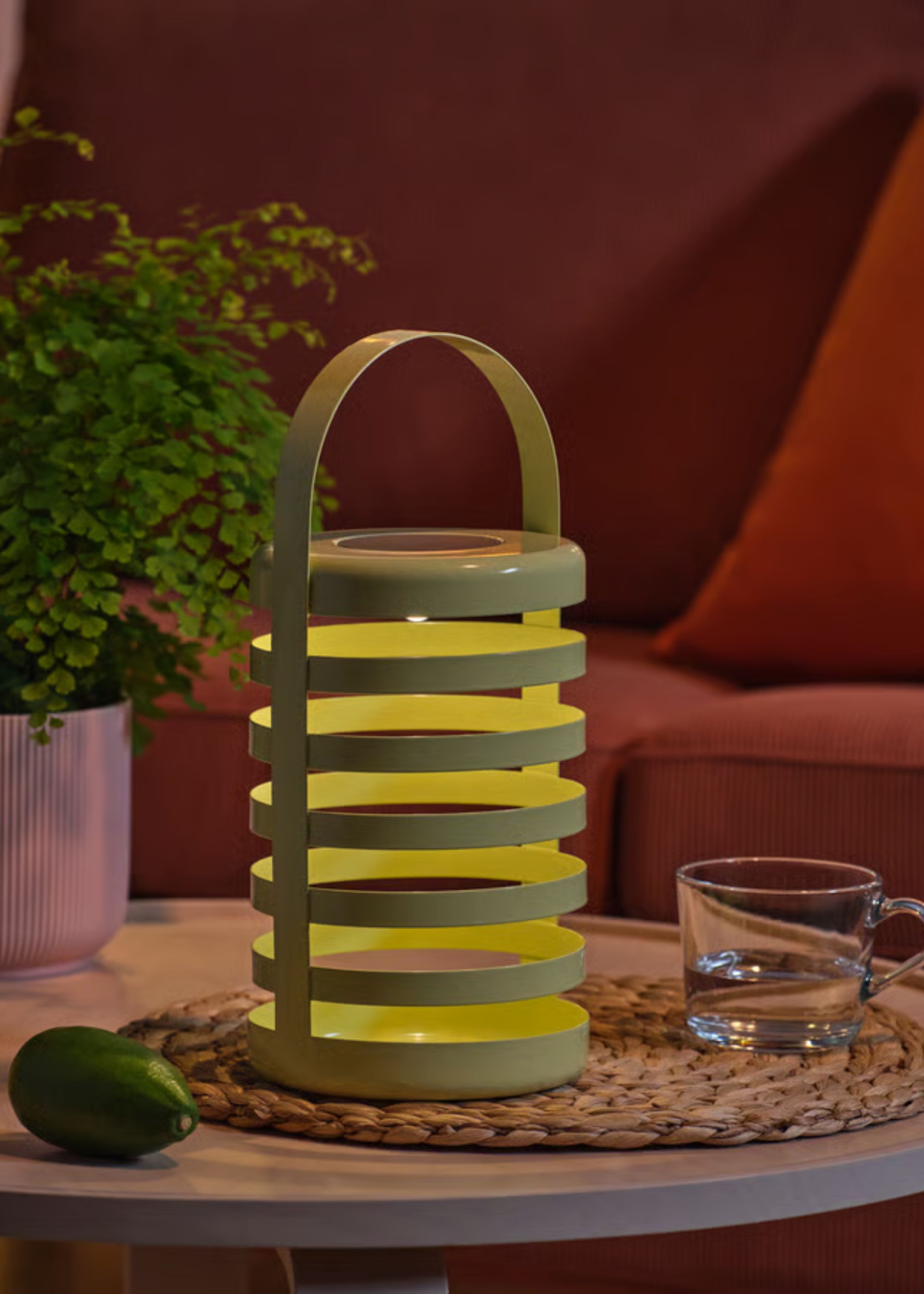 IKEA, Solvinden Led Decorative Table Lamp - Solar-Powered Stripe/outdoor Light Green
