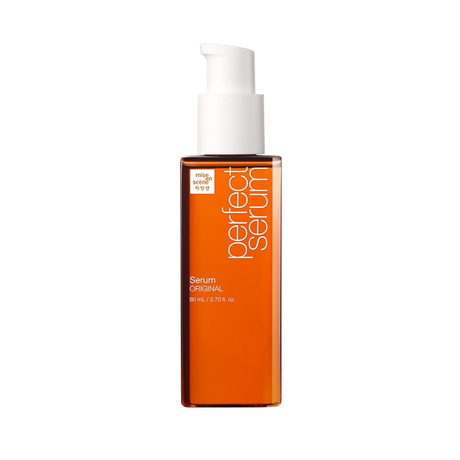 Mise En Scene Perfect Serum Original - Heat Protectant Hair Oil for Frizzy &amp;amp; Dry | Argan Oil | Visibly Smooths &amp;amp; Softens | Add Shine All Hair Types | Damage Repair | Fruity Floral Scent, 2.7 Fl Oz.