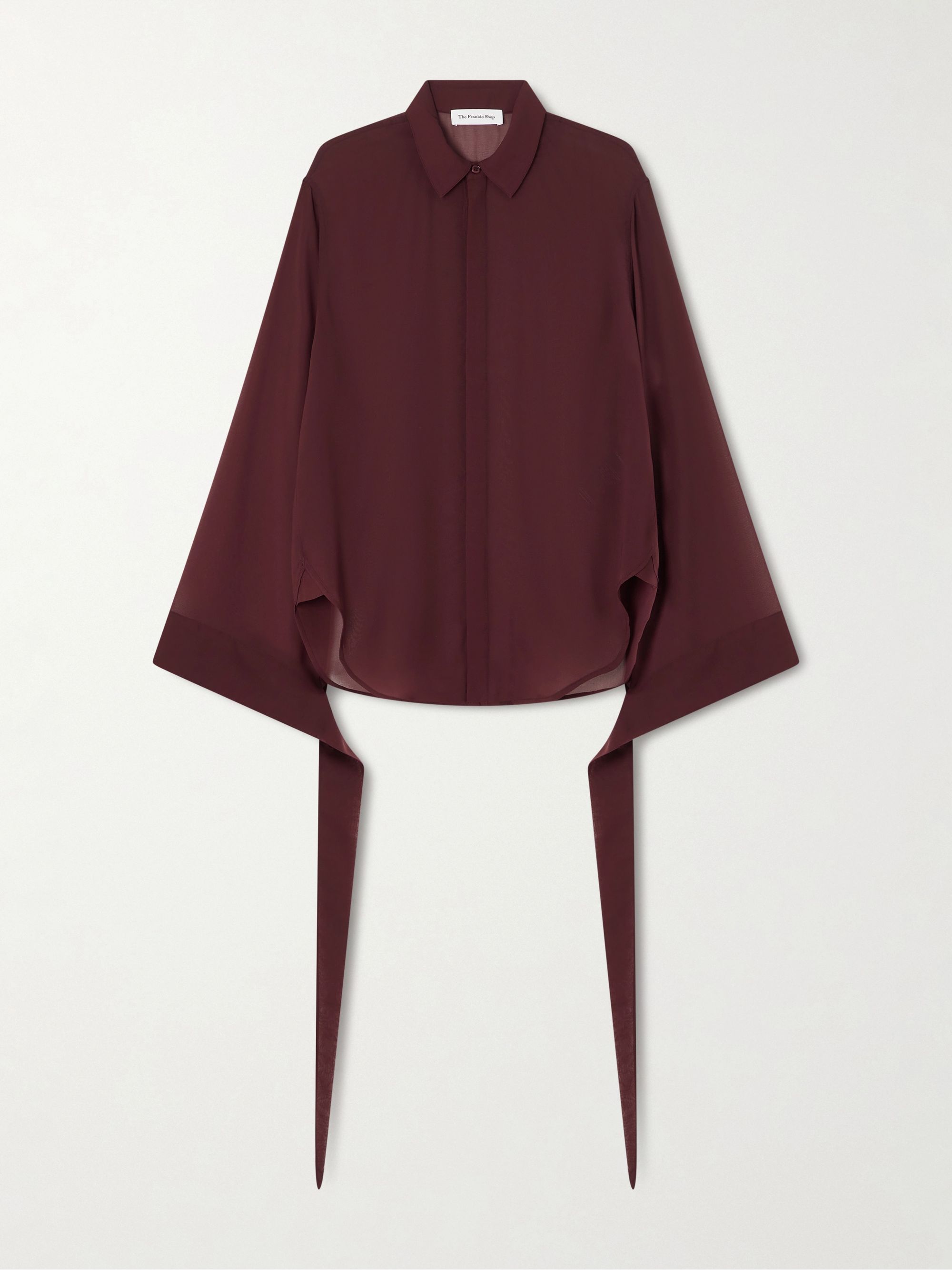 Frankie Shop, Verlin tie-detailed chiffon shirt