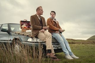 Alistair Petrie as Michael Groff and Conor Swindells as Adam Groff in Sex Education Season 4