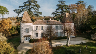 countryside chateau surrounded by trees