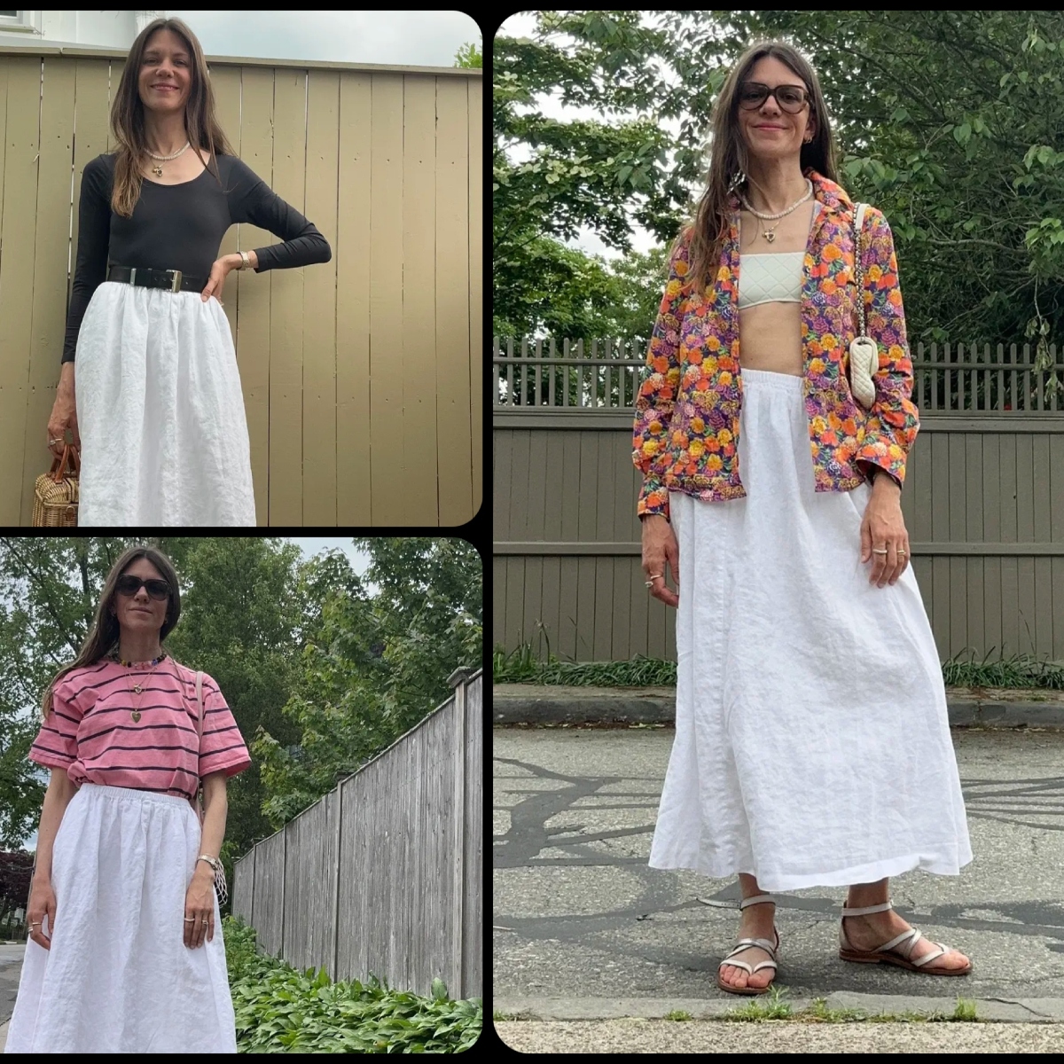 Julia Gall Long White Skirt Outfits