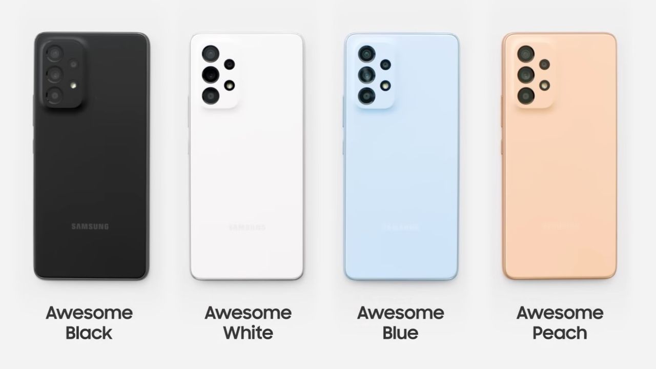 All colors of the Samsung Galaxy A53