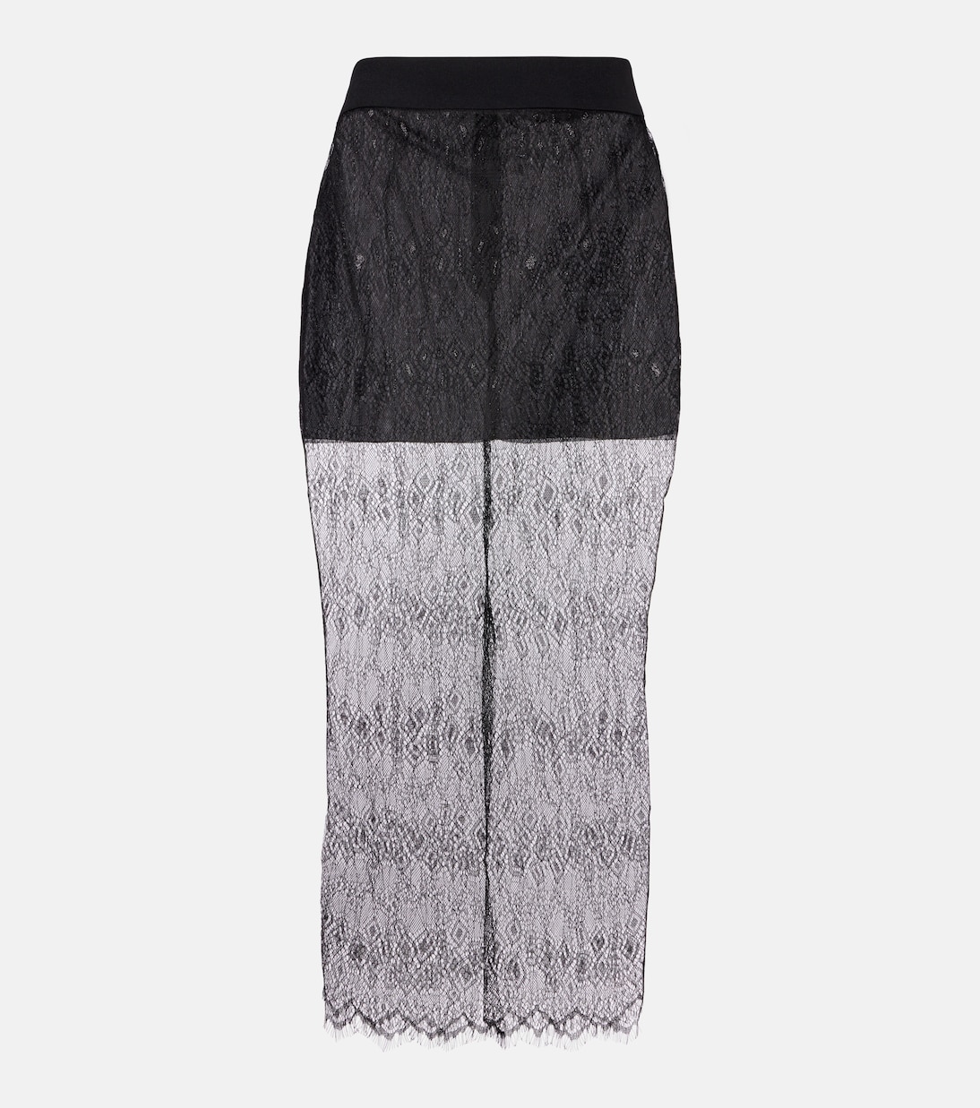 Alrose Lace Midi Skirt in Black - the Frankie Shop