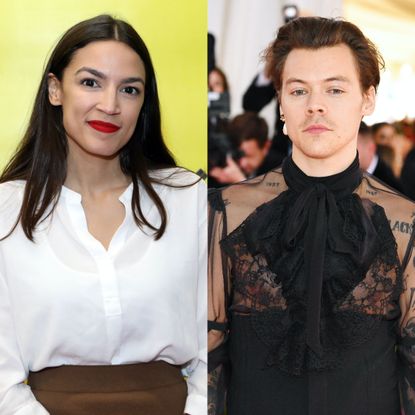 new york, new york may 06 harry styles attends the 2019 met gala celebrating camp notes on fashion at metropolitan museum of art on may 06, 2019 in new york city photo by dimitrios kambourisgetty images for the met museumvogue