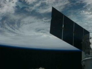 A camera aboard the International Space Station captured this view of Hurricane Sandy on Oct. 26, 2012.