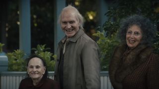 Creepy old people smiling at the camera in Insidious: Out of the Further
