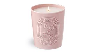 Diptyque Roses Candle in pink design