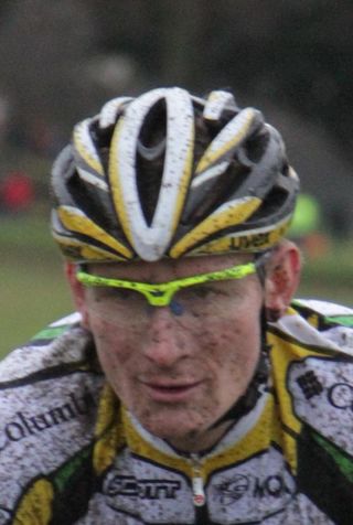 Andre Greipel (Columbia-HTC) has a bit of off-season fun in Frankfurt.