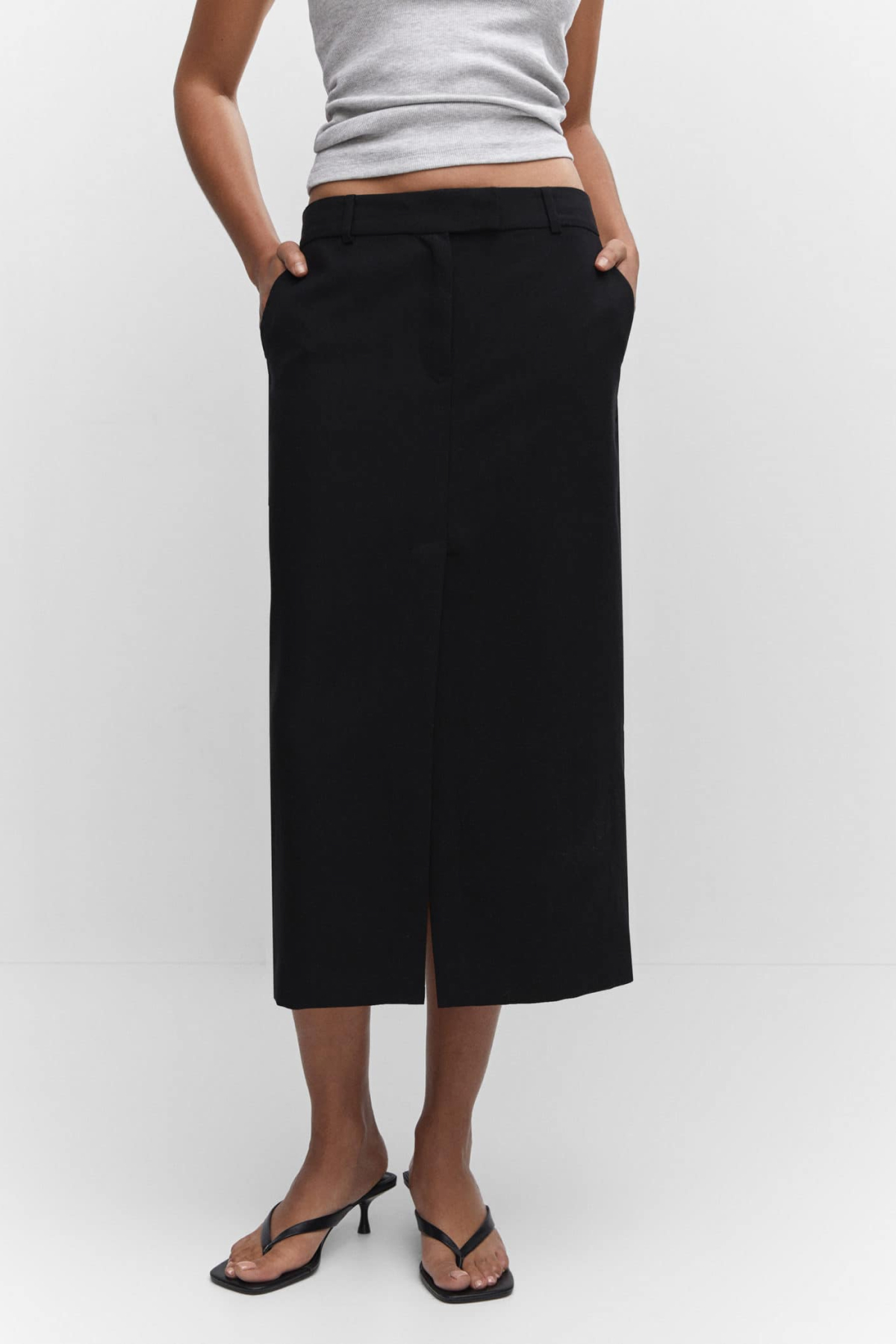 Mango Lyocell Skirt With Slit