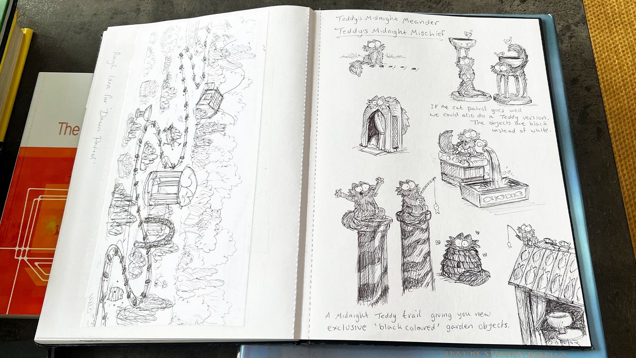 Simon Tofield sketches of Simon's Cat