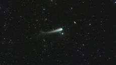 A comet shooting across the night sky