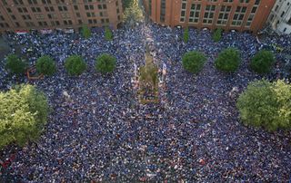 Soccer – UEFA Cup Final – Rangers Fans In Manchester For UEFA Cup Final