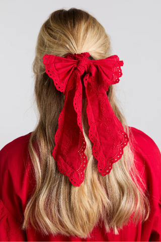 Damson Madder bow scrunchie