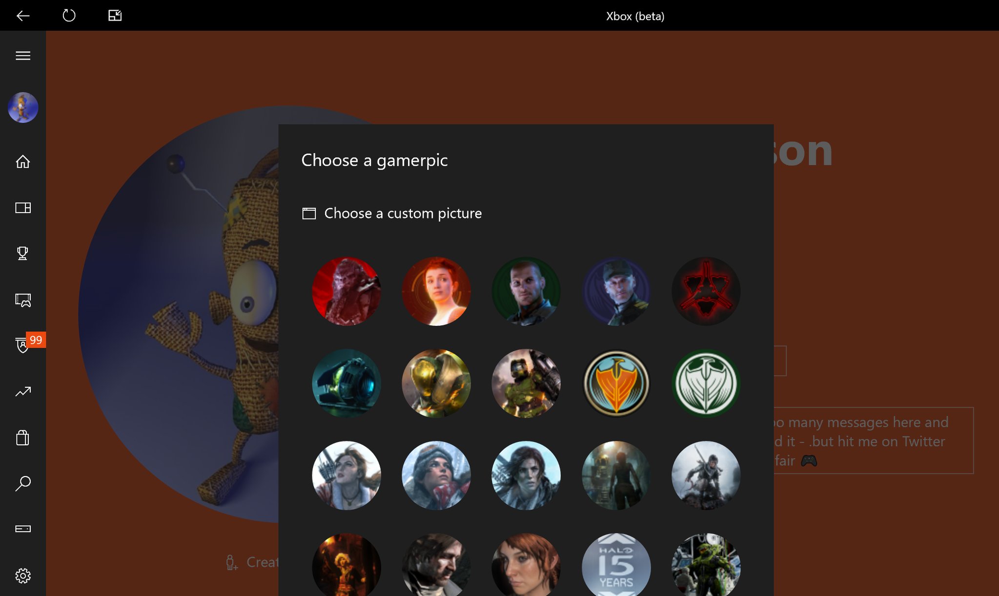 Custom Gamerpics are now available for Xbox Insiders in the