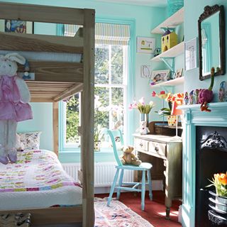 turquoise shared kids bedroom