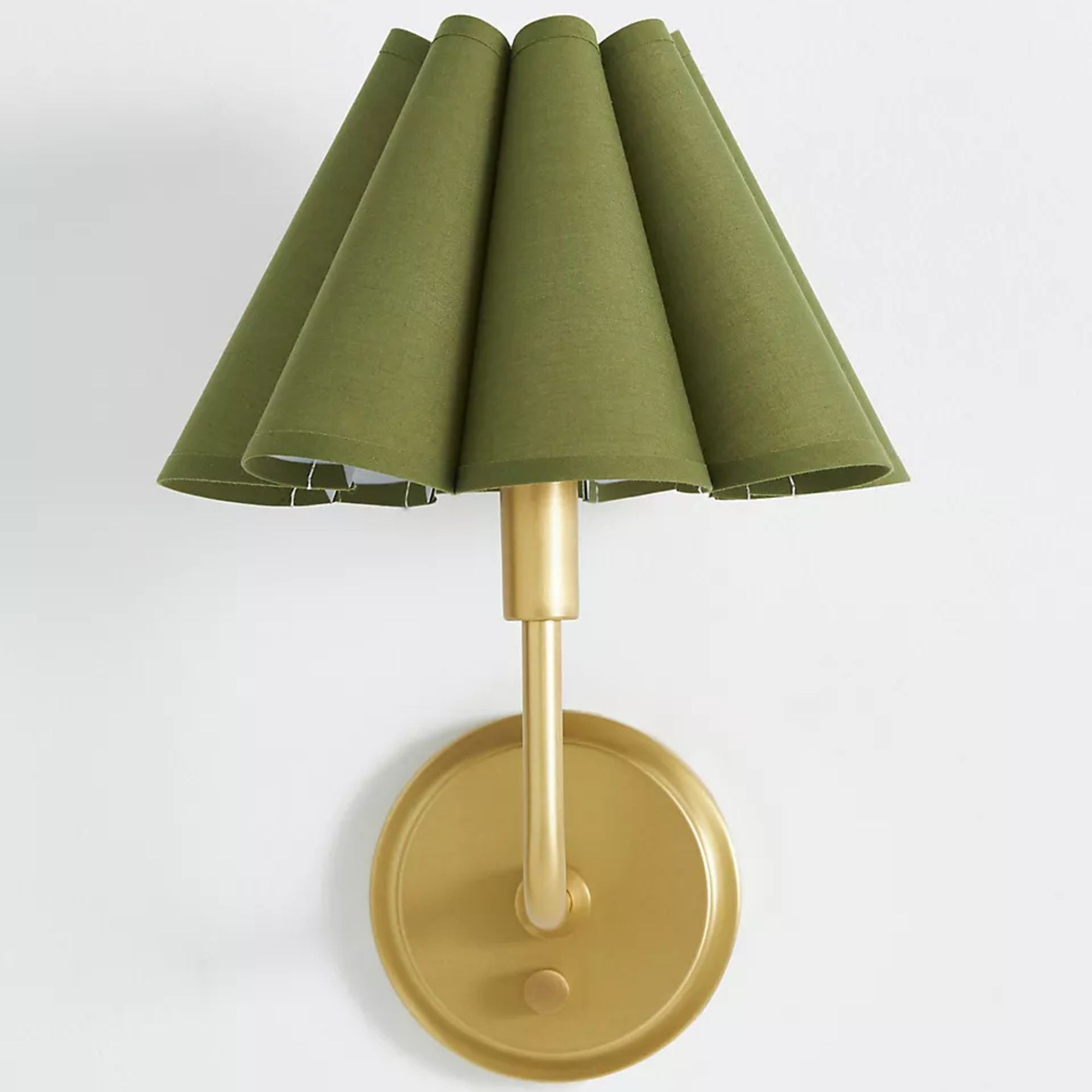 Polly Scalloped Shaded Metal Sconce Wall Light