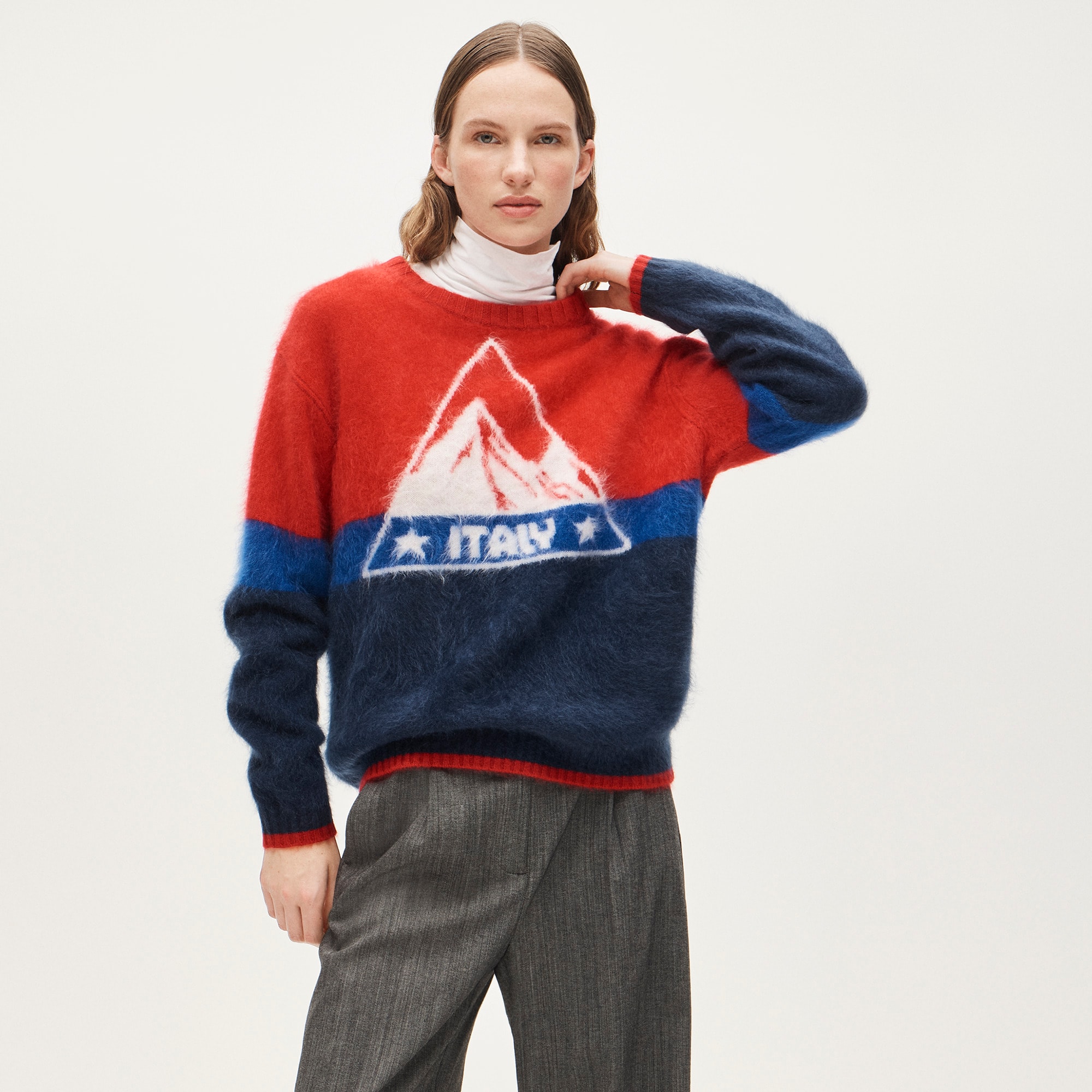 U.s. Ski &amp;amp; Snowboard by J.crew Graphic Crewneck Sweater in Brushed Cashmere