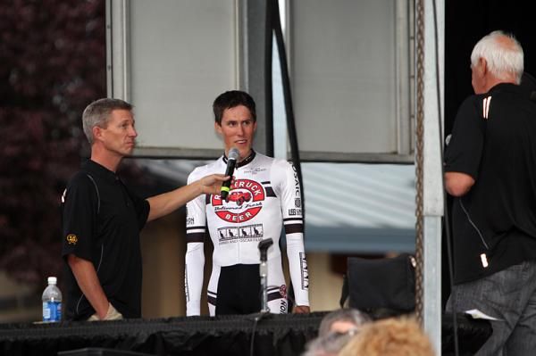 A Red Truck Racing rider is interviewed