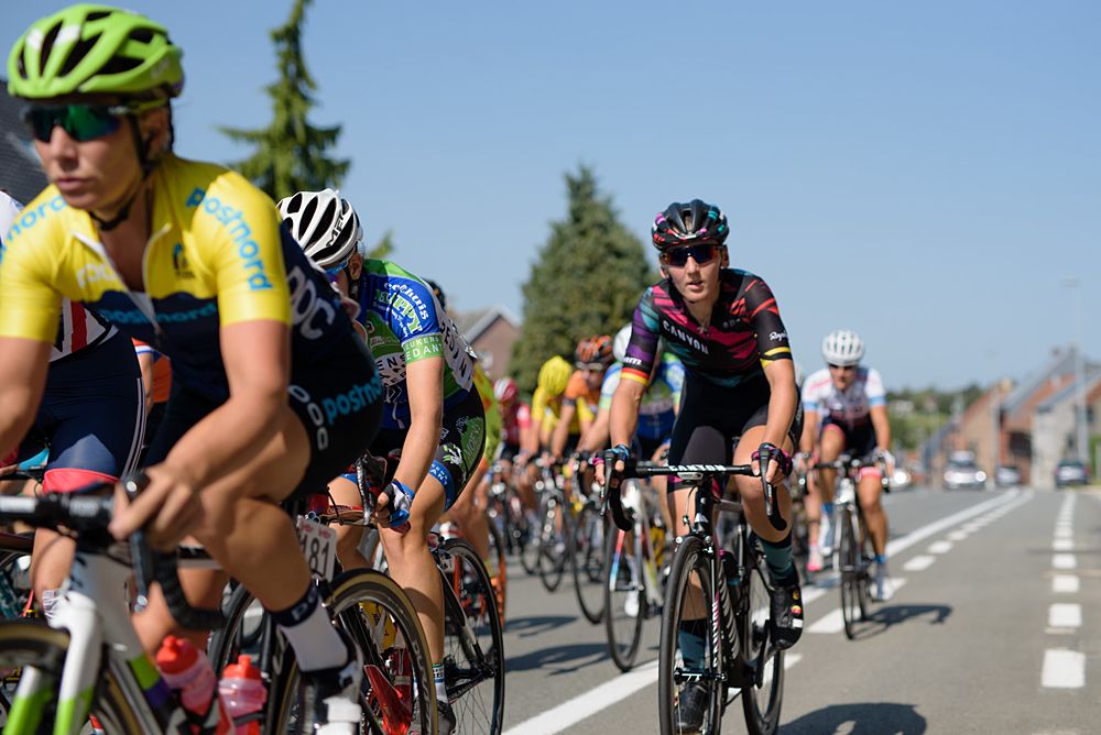 Lisa Brennauer (CANYON//SRAM Racing) at the 108 km Stage 2 of the Lotto Belgium Tour 2016