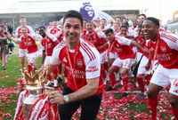 Arsenal celebrate with a league title