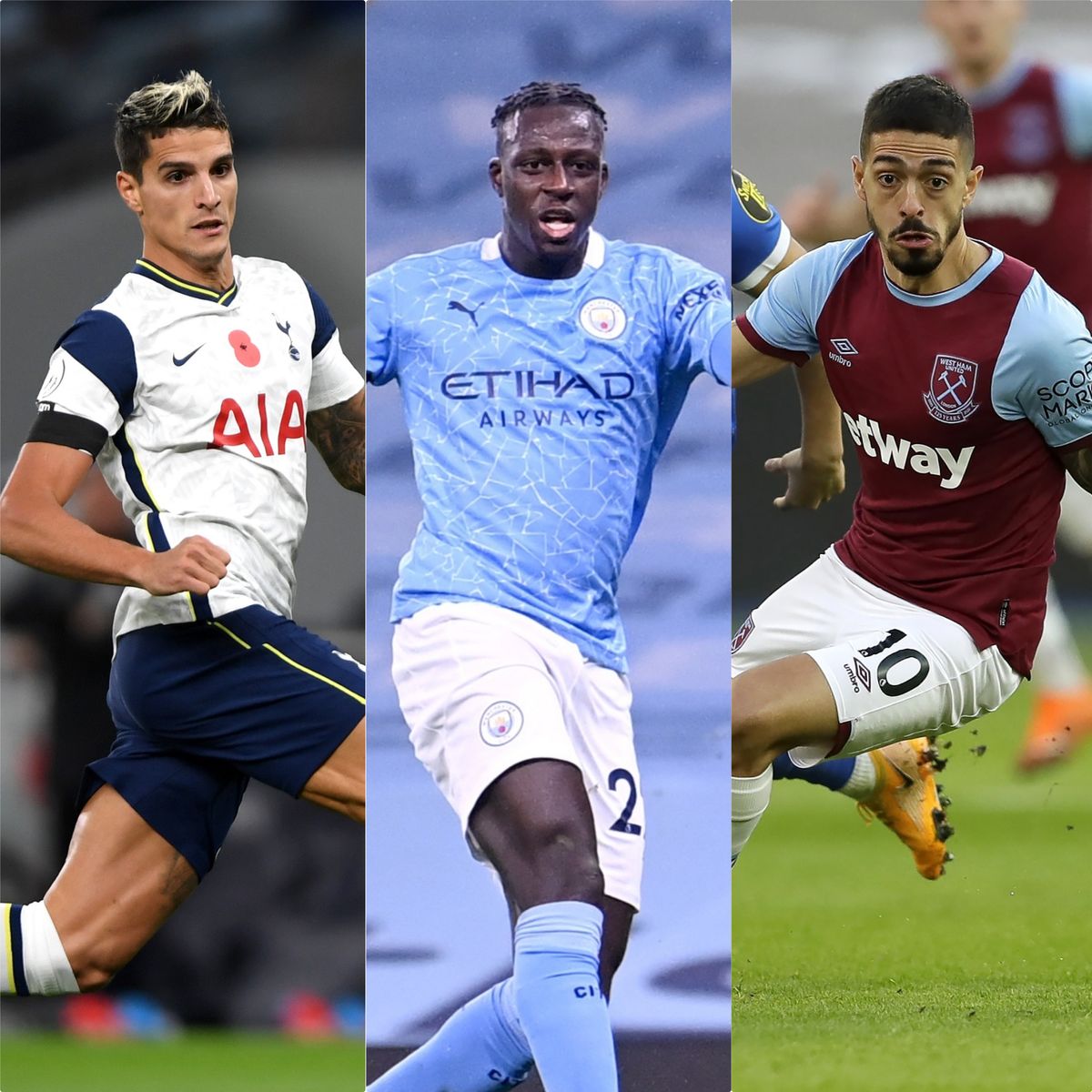 Erik Lamela, Benjamin Mendy and Manuel Lanzini are among those to have broken lockdown rules (PA)