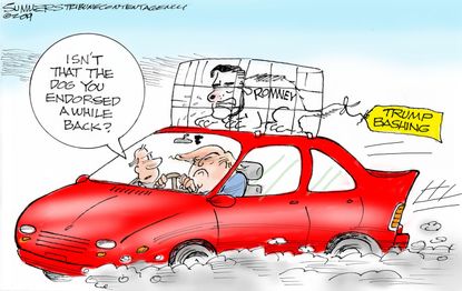 Political cartoon U.S. Trump Mitt Romney Washington post op-ed