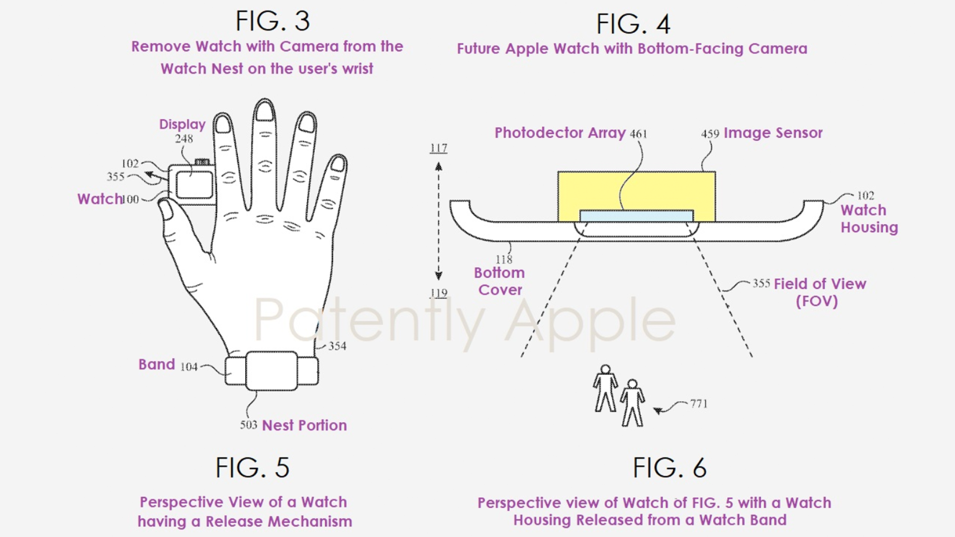 Patent for Apple Watch camera attachment