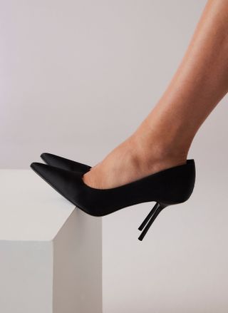 Pippa Black High Heel Court Shoes