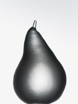 Devon Made pale grey crystal glass pear by Devyn Ormsby, from Mag.a.sin