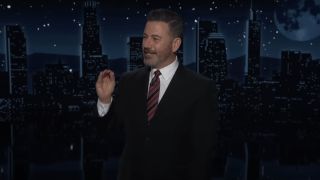 Jimmy Kimmel delivering his monologue on Jimmy Kimmel Live!